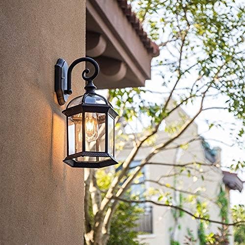 LYSLDH Vintage Fali Lámpa E27 Izzó Gyertyatartó világítótestek Fekete Bronz LED Fali Lámpák Kültéri Tornácos Ház, Haza