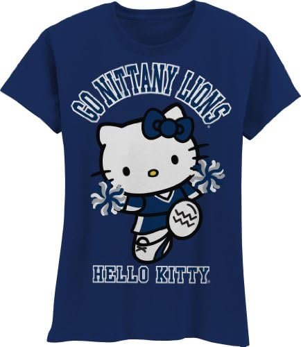 NCAA Penn State Nittany Lions Hello Kitty Pom Pom Lányok Crew Tee Póló