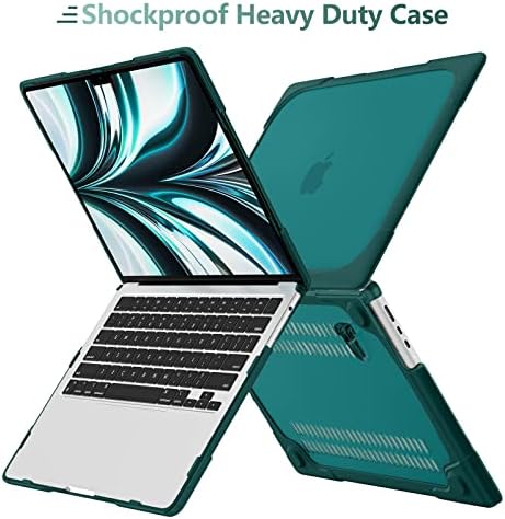 MEEgoodo tok MacBook Air 13.6 hüvelyk Esetben 2022 A2681 M2-es Chip, nagy teherbírású Masszív Ütésálló Laptop Kemény