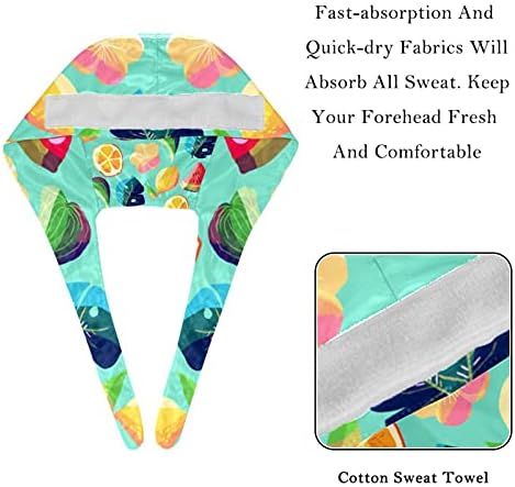 Egyszerű Trópusi Gyümölcs Mintás Nyakkendő Állítható Vissza Unisex Sapka, Működik A Caps Gombokkal, Hajpánt