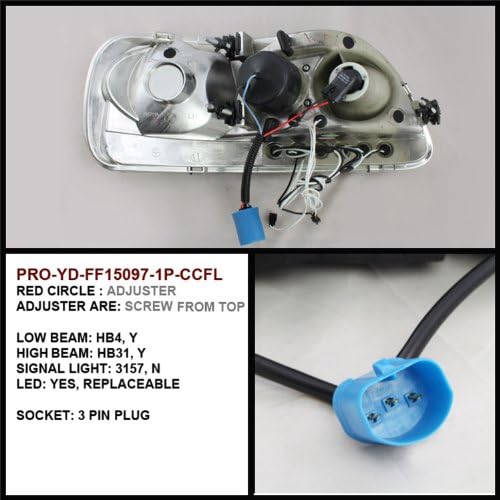 Spyder Auto Ford F150/Expedíció Fekete CCFL LED Projektor Lámpa