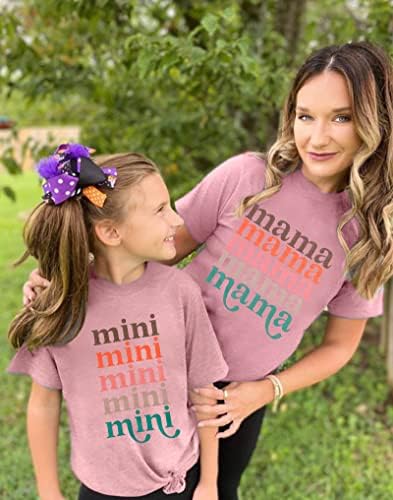 Mama Mini Póló Szett baba-mama Megfelelő Pólót Édes Mama Mini Levelet Tshirt Anya-Lánya Ajándékok Póló Maximum