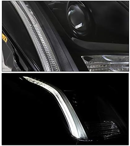 ZMAUTOPARTS DRL LED Projektor Fényszóró Fényszóró Fekete, 6 Fehér LED Világítás DRL A 2013-2017 Cadillac XTS