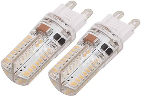 Aexit 2db AC lámpatestek, valamint az ellenőrzések 220V, 3 WATTOS G9 3014SMD LED Kukorica Izzó 64-LED Szilikon Lámpa