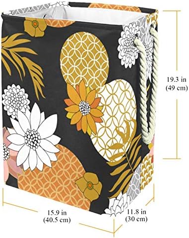 Unicey Japán Motívumok Absztrakt Virágok, pálmalevelekből Nagy Tároló Bin Fürdőszoba, Hálószoba, Otthon, Játékok, Ruházat