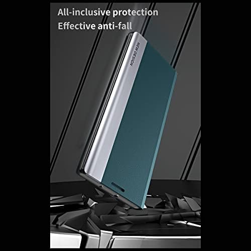 Mobil Telefon Esetében Táska Samsung Galaxy M52 5G Mágneses Áttetsző Bevonat Bőr Flip tok + PC Okos Teljes Testet Védő
