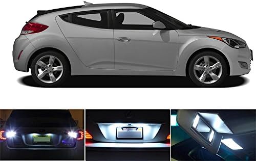A LED lámpák a 2011-2014-es Hyundai Veloster Xenon Fehér Rendszám/Tag LED Izzók (2 db)