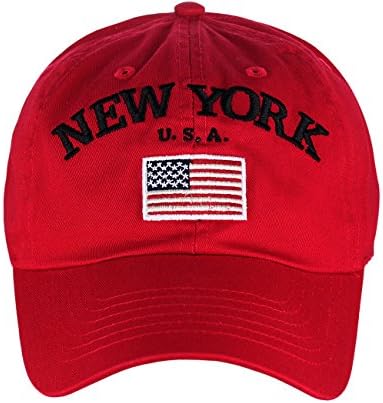 NYFASHION101 New York, USA Zászló Hímzett Állítható Alacsony Profil Sapka