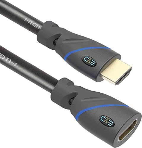 60ft (18.3 M) Nagy Sebességű HDMI Kábelt a Férfi-Férfi, Ethernet Fekete (60 Láb/18.3 Méter) Támogatja a 4K 30 hz, 3D-s,