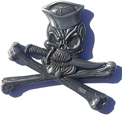 Amerikai Haditengerészet Jolly Roger Skull and Bones, 4 Hüvelykes Katonai Érme