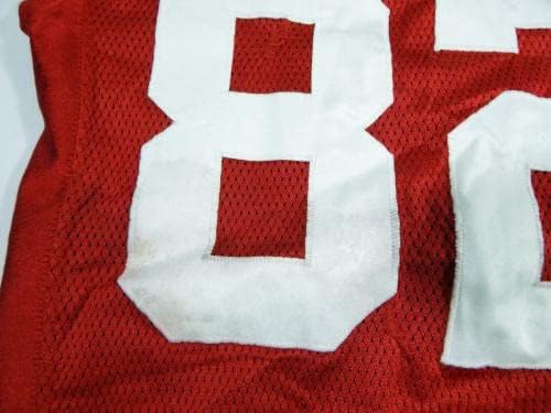 2009-ben a San Francisco 49ers Collins 82 Játék Kiadott Piros Mez 44 DP30870 - Aláíratlan NFL Játék Használt Mezek