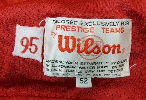 1995-ben a San Francisco 49ers Rod Milstead 69 Játék Kiadott Piros Mez 52 DP30193 - Aláíratlan NFL Játék Használt Mezek
