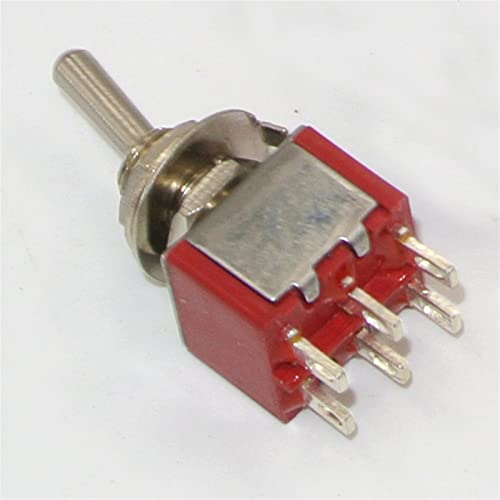 5db váltókapcsoló Mini Kapcsoló 2 Pozíció 3 Pozíció Reteszelő Kapcsoló MTS-102/103/202/203 (Szín : Piros-A 6PIN)