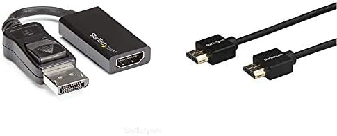 StarTech.com 1x DisplayPort-HDMI Adapter - 4K-60Hz Video Converter (DP2HD4K60S) Csomag 1x Nagy Sebességű HDMI 2.0 Kábel