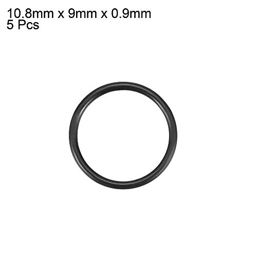 uxcell Nitril Gumi O-Gyűrű 10.8 mm OD 9mm ID 0.9 mm Szélesség, Metrikus Tömítés Tömítés, Csomag 5