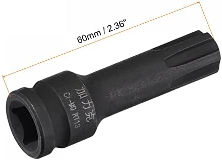 uxcell 8mm Hatása Ribe Kicsit Dugókulcs, 3/8 Square Drive 60mm Hossz CR-MO Metrikus Méretek