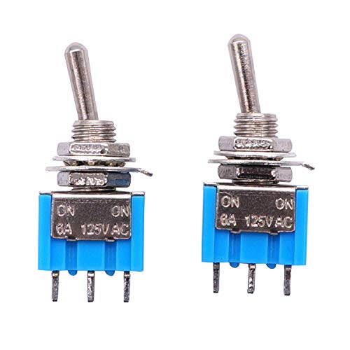 DFAMIN 10db Mini 3-Pin SPDT A/A 6A 125V AC 2 Pozíció Miniatűr váltókapcsoló MTS-102