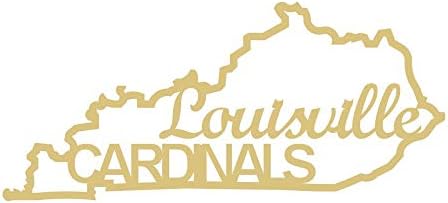Louisville, Kentucky Kártyák Kivágott Befejezetlen Fa Egyetem Kabala Iskola Ajtó Fogas MDF Alakú Vászon Stílus 2 (24)