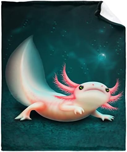 Aranyos Axolotls Takarót Puha, Könnyű, Kényelmes, Hangulatos, Kényelmes, Mexikói Szalamandra Polár Takaró Kanapé Ágy