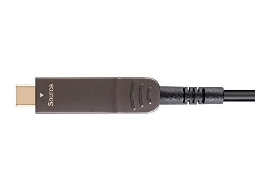Monoprice USB 3.1 C-Típusú HDMI-Video Kábel - 50 Láb - Fekete | 4K@60Hz, Optikai, AOC, Továbbítja Akár 100 Láb, Aranyozott