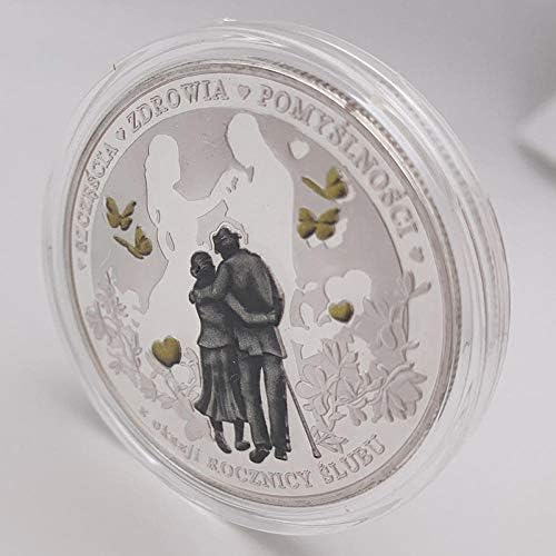 Fizetőeszköz Oroszország Roznes Házasság Ezüst Bevonatú Szín Emlékérme Pillangó Rózsa a Szerelem védőburkolat Személyes