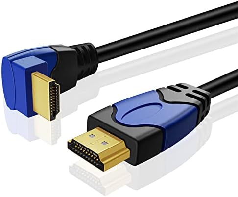 Átmeneti nemzeti 4K HDMI-Kábel Megfelelő Szögben 90 Fok (6 LÁB)- Nagy Sebességű 18GBPs HDMI-Wire Kábel Támogatja a 4K-60Hz