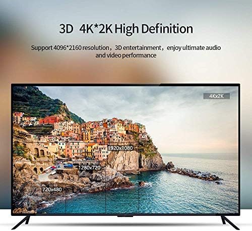 Optikai HDMI Kábel 500FT (150m) - ARC HDMI2.0 18Gpbs 4k@60 4:4:4 - PET Fonott Kábel Aranyozott Csatlakozó Támogatja