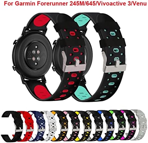 SNKB 20mm Színes Watchband szíj, a Garmin Forerunner 245 245M 645 Zene vivoactive 3 Sport szilikon Okos watchband Karkötő