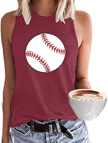 2023 Baseball Póló Női Racerback Tartály Tetejét a Levelet a Nyomtatási Baseball Anya Nyári trikó Ujjatlan Alkalmi Póló