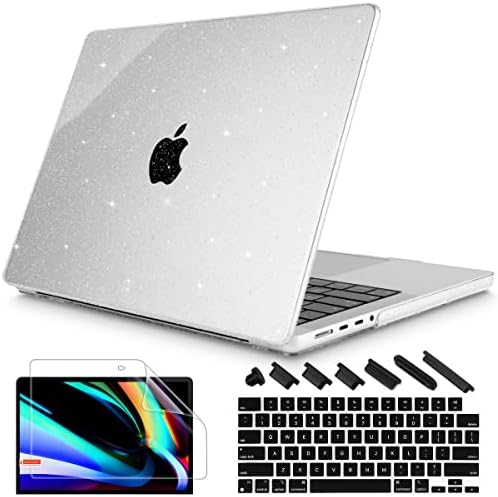 Mektron MacBook Pro 14 Hüvelyk 2021 Legújabb Modell A2442 a Touch ID Tiszta Ügy, Műanyag Kemény Héj Takarja a Billentyűzet