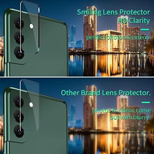 [2+3 csomag] Mosolyogva Edzett Üveg kijelző Védő fólia + Kamera Lencséjét Védő Kompatibilis a Samsung Galaxy S22, Prémium