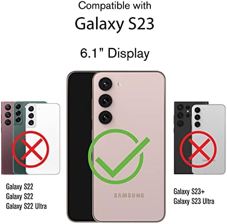 VENA vCommute Tárca Esetben Kompatibilis a Samsung Galaxy S23 (2023), (Katonai Csepp Védelem) Flip Bőr kártyanyílás