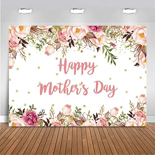 Mocsicka Boldog anyák napját Hátteret, Akvarell Virág Arany Pontok Fotózás Háttér Vinil Boldog anyák Napi Torta Táblázat