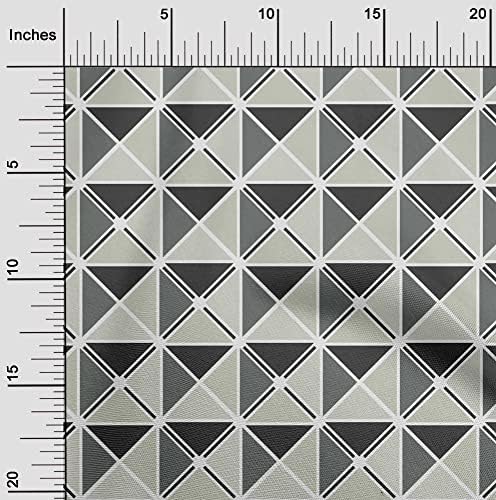 oneOone Pamut Cambric Világos Szürke Szövet Geometriai DIY Ruházat Foltvarrás Szövet Nyomtatási Anyag által Udvaron