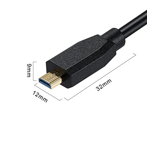 LOKEKE Tekercselt 8K Micro HDMI D Típusú Kábel 2.1 Verzió, Aranyozott Mikro HDMI-Mikro HDMI-férfi Férfi kábel Kábel,