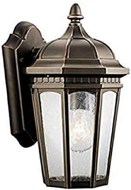 Kichler Udvar 26.5 3 Lámpa Kültéri Fali Lámpa Tiszta Magot Üveg Dörzsölte Bronz