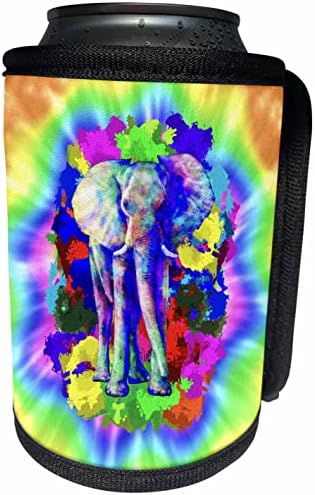 3dRose Egy színes elefánt állat safari művészet vége döntetlen festék. - Lehet Hűvösebb Üveg Wrap (cc_351513_1)