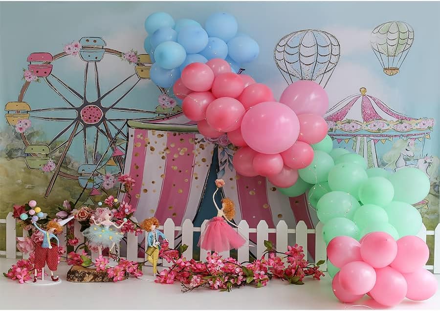Álmodozó Cirkusz Téma Karnevál Sátor Merry go Round óriáskerék Hőlégballon Baba Zuhany Gyerekek, Gyerekek Szülinapi
