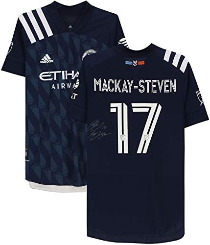 Gary Mackay-Steven New York City FC Dedikált Match-Használt 17 Haditengerészet Jersey a 2020-as MLS-Szezon - Dedikált