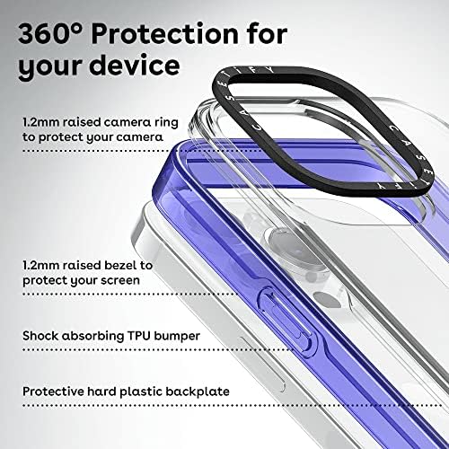 Casetify Alapvető iPhone 14 Plus-Ügyben [2X Katonai Csepp Vizsgált / 4ft Csepp Védelem] - Aqua Smiley Átlátszó - Tiszta
