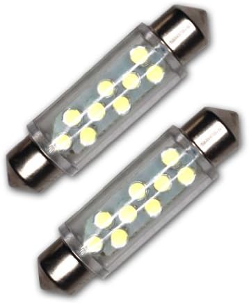 Tuningpros LEDX2-42M-W9 Girland 42mm LED Izzók, 9 LED-es, Fehér 4-pc-be