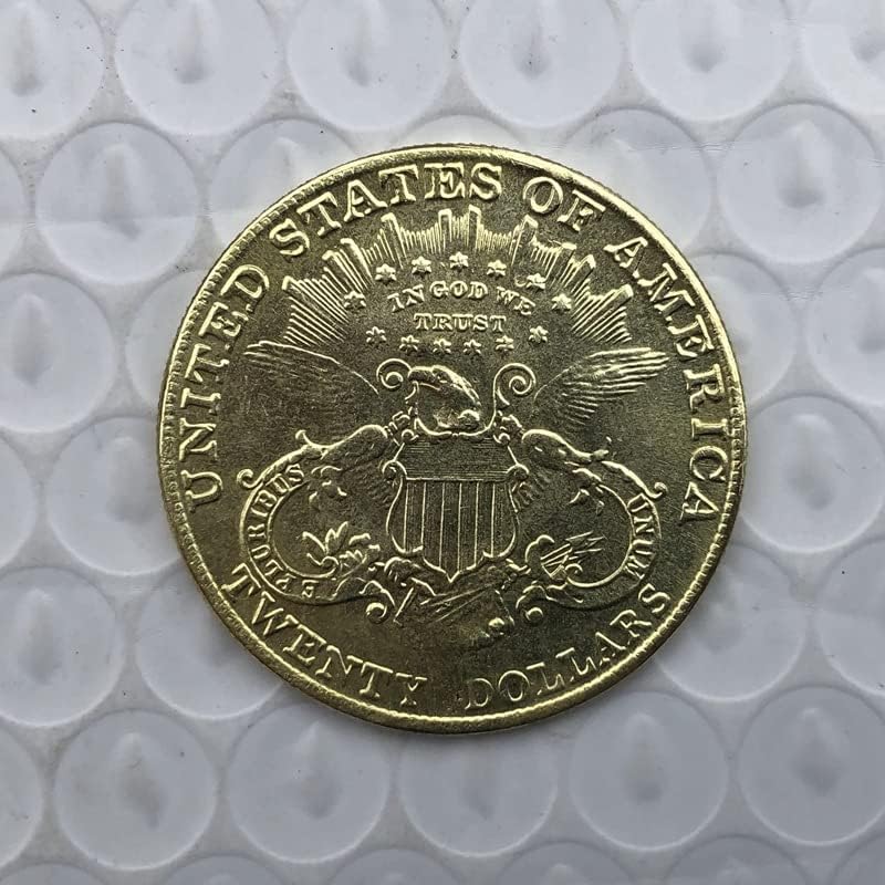 1902P Verzió Amerikai, 20 Arany Érme-Antik Réz Kézműves Külföldi Emlékérme 34MM