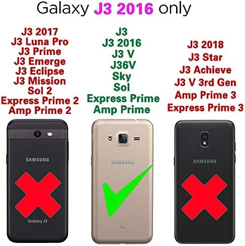 Kompatibilis a Samsung Galaxy J3 /J 3 V/J36V/Sky/Amp Miniszterelnök Tárca az Esetben Edzett Üveg Képernyő Védő Fedél