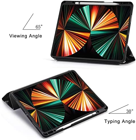 Fekete Pillangó védőburkolat iPad Pro 12.9 hüvelyk tolltartó Zsebében, az iPad mini Pro 12.9 2022 6 2021 5 2020 4. a