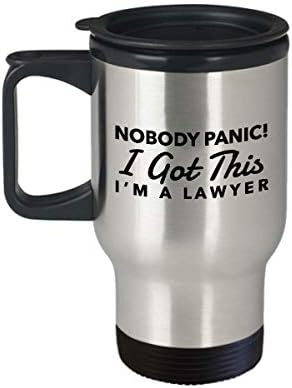 Vicces ügyvéd ügyvéd utazási bögre - semmi Pánik! Én ezt, én ügyvéd vagyok utazási bögre