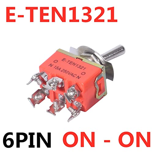 1db 15A 250V SPST 2 4 6 Terminál ON Off Kapcsoló segítségével Egyéni Reteszelő (Szín : E-TEN1221)