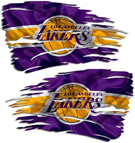 Utórengés Matricák LA Lakers Rongyos Zászló Matrica Szett Kosárlabda Szomorú Matrica