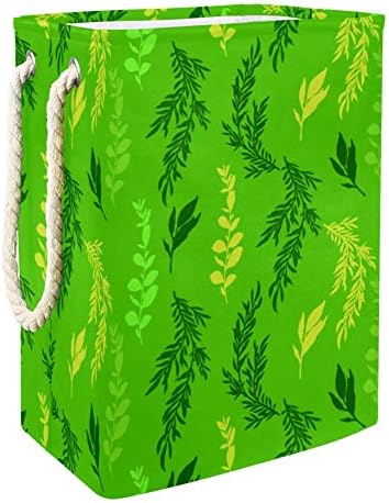 TIZORAX Levelek, Virágos Zöld Oxford Szövet, Összecsukható Kosárban por Vödör, Kosár Tároló
