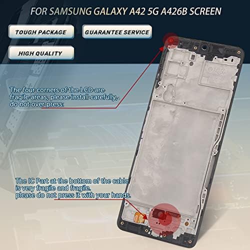 YWLRONG Kijelző Samsung Galaxy A42 5G A426 SM-A426B SM-A426B/DS Képernyő Csere LCD érintőképernyő Belső Digitizer Csere
