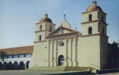 Mission Santa Barbara, California Képeslap